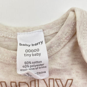 Girls Baby Berry, long sleeve bodysuit / romper, rabbit, EUC, size 00000,  
