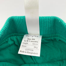 Load image into Gallery viewer, Boys Dymples, lined cotton pants, elasticated, GUC, size 000,  