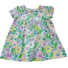 Load image into Gallery viewer, Girls Cotton On, stretchy floral dress, light mark front, FUC, size 0, L: 38cm