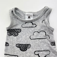 Load image into Gallery viewer, Unisex Dymples, grey cotton singletsuit romper, GUC, size 000,  
