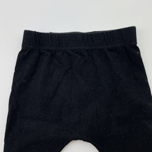 Load image into Gallery viewer, Unisex Baby Berry, black stretchy leggings / bottoms, GUC, size 000,  