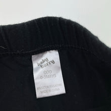 Load image into Gallery viewer, Unisex Baby Berry, black stretchy leggings / bottoms, GUC, size 000,  
