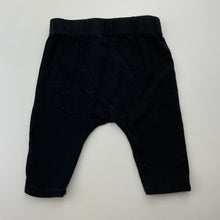 Load image into Gallery viewer, Unisex Baby Berry, black stretchy leggings / bottoms, GUC, size 000,  