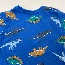 Load image into Gallery viewer, Boys blue, cotton tee / top, dinosaurs, EUC, size 3,  