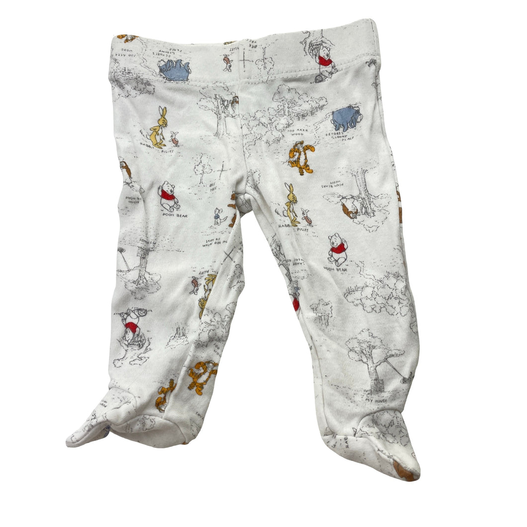 Unisex Disney, Winnie the Pooh cotton footed leggings / bottoms, EUC, size 0000,  