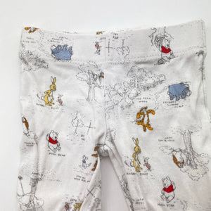 Unisex Disney, Winnie the Pooh cotton footed leggings / bottoms, EUC, size 0000,  