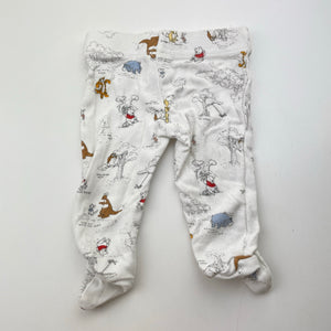 Unisex Disney, Winnie the Pooh cotton footed leggings / bottoms, EUC, size 0000,  