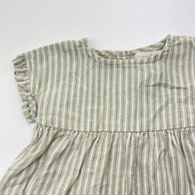 Load image into Gallery viewer, Girls Serendipity, striped organic cotton top, L: 30cm, GUC, size 0000,  
