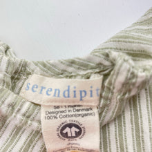 Load image into Gallery viewer, Girls Serendipity, striped organic cotton top, L: 30cm, GUC, size 0000,  