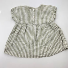 Load image into Gallery viewer, Girls Serendipity, striped organic cotton top, L: 30cm, GUC, size 0000,  