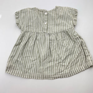 Girls Serendipity, striped organic cotton top, L: 30cm, GUC, size 0000,  