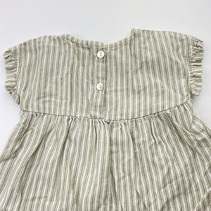 Girls Serendipity, striped organic cotton top, L: 30cm, GUC, size 0000,  