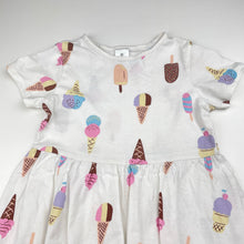 Load image into Gallery viewer, Girls Target, cotton t-shirt dress, ice creams, GUC, size 3, L: 50cm