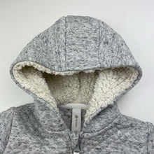 Load image into Gallery viewer, Boys Dymples, grey quilted zip hoodie sweater, GUC, size 00,  