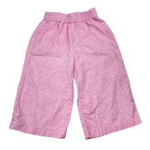 Load image into Gallery viewer, Girls Cotton On, pink linen / viscose pants, elasticated, Inside leg: 25cm, marks front of legs, FUC, size 2,  