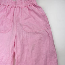 Load image into Gallery viewer, Girls Cotton On, pink linen / viscose pants, elasticated, Inside leg: 25cm, marks front of legs, FUC, size 2,  