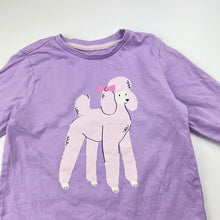 Load image into Gallery viewer, Girls purple, cotton long sleeve pyjama top, dog, GUC, size 1-2,  