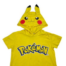 Load image into Gallery viewer, Boys Nintendo, Pokemon Pikachu cotton hooded tee / top, marks front, FUC, size 5,  