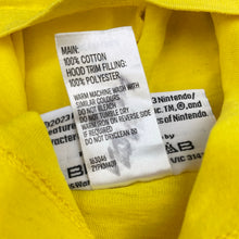 Load image into Gallery viewer, Boys Nintendo, Pokemon Pikachu cotton hooded tee / top, marks front, FUC, size 5,  