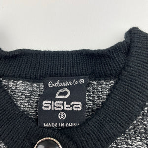 Girls Sista, knitted cotton cardigan, EUC, size 3,  