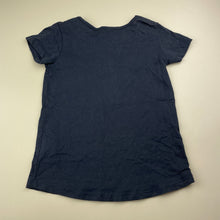 Load image into Gallery viewer, Girls Anko, navy cotton tee / top, heart, GUC, size 6,  