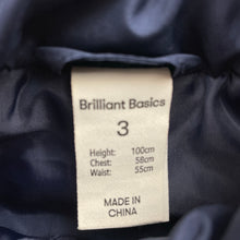 Load image into Gallery viewer, Boys Brilliant Basics, navy puffer vest / sleeveless jacket, EUC, size 3,  
