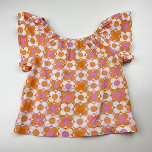 Girls Mango, floral cotton top, GUC, size 4,  