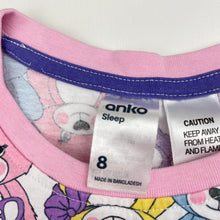 Load image into Gallery viewer, Girls Anko, pyjama top, teddy bears, FUC, size 8,  