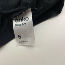 Load image into Gallery viewer, Girls Anko, black cotton long sleeve tee / top, EUC, size 5,  