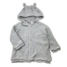 Load image into Gallery viewer, Unisex Dymples, lined knitted cotton hooded cardigan / sweater, GUC, size 1,  