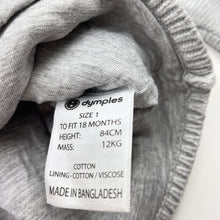 Load image into Gallery viewer, Unisex Dymples, lined knitted cotton hooded cardigan / sweater, GUC, size 1,  