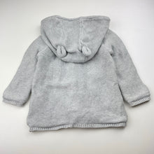 Load image into Gallery viewer, Unisex Dymples, lined knitted cotton hooded cardigan / sweater, GUC, size 1,  
