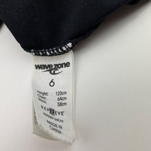 Load image into Gallery viewer, Boys Wave Zone, black short sleeve rashie / swim top, GUC, size 6,  