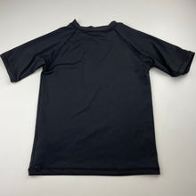 Load image into Gallery viewer, Boys Wave Zone, black short sleeve rashie / swim top, GUC, size 6,  