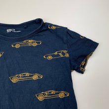 Load image into Gallery viewer, Boys Anko, navy cotton tee / top, cars, GUC, size 6,  