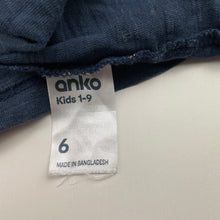 Load image into Gallery viewer, Boys Anko, navy cotton tee / top, cars, GUC, size 6,  