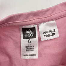Load image into Gallery viewer, Girls Kids &amp; Co, pink cotton pyjama top, GUC, size 6,  