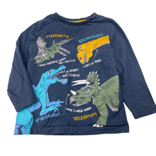 Load image into Gallery viewer, Boys Favourites, cotton long sleeve tee / top, dinosaurs, GUC, size 4,  