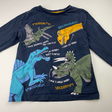 Load image into Gallery viewer, Boys Favourites, cotton long sleeve tee / top, dinosaurs, GUC, size 4,  