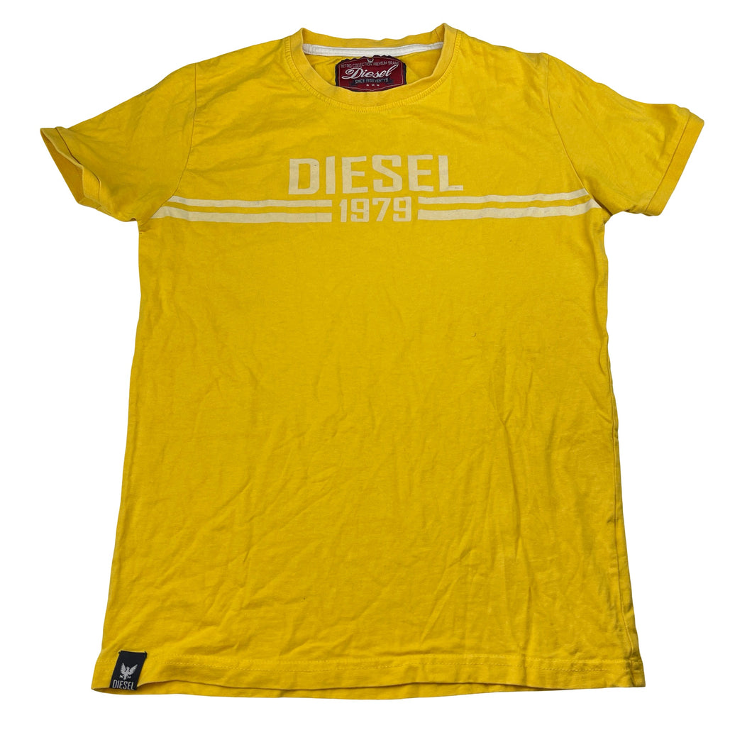 Boys DIESEL, yellow cotton tee / top, GUC, size 13,  