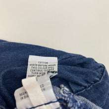 Load image into Gallery viewer, Girls Target, dark denim overalls dress / pinafore, GUC, size 3, L: 55cm