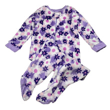 Load image into Gallery viewer, Girls Anko, soft floral fleece zip coverall / romper, EUC, size 2,  