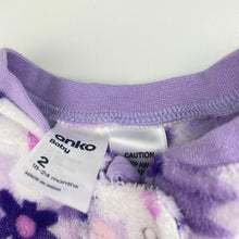 Load image into Gallery viewer, Girls Anko, soft floral fleece zip coverall / romper, EUC, size 2,  
