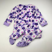 Load image into Gallery viewer, Girls Anko, soft floral fleece zip coverall / romper, EUC, size 2,  
