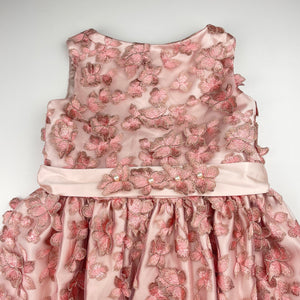 Girls Child by Petals Ink, Designer tulle 3D flower bubble formal / party dress, GUC, size 6, L: 57cm