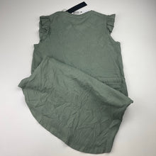 Load image into Gallery viewer, Girls DECJUBA KIDS, khaki cotton Connie flutter dress, NEW, size 6-7, L: 73cm
