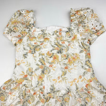 Load image into Gallery viewer, Girls Bardot Junior, cotton lined floral broderie dress, EUC, size 3, L: 49cm