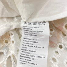 Load image into Gallery viewer, Girls Bardot Junior, cotton lined floral broderie dress, EUC, size 3, L: 49cm