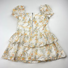 Load image into Gallery viewer, Girls Bardot Junior, cotton lined floral broderie dress, EUC, size 3, L: 49cm