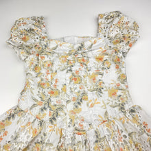 Load image into Gallery viewer, Girls Bardot Junior, cotton lined floral broderie dress, EUC, size 5, L: 53cm